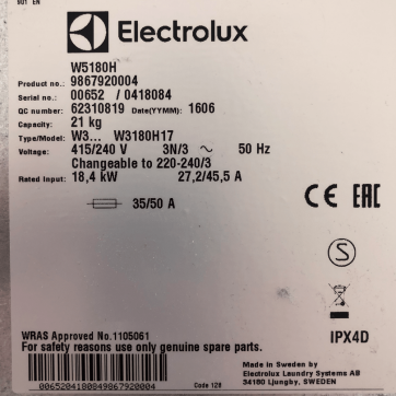 Electrolx W5180